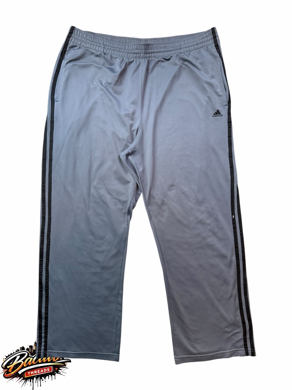 Adidas Men's Essential Gray and Black 3-Stripe Large Training Sweat Pants